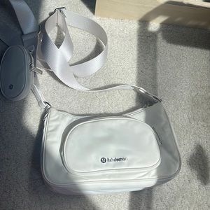 USED - Lululemon White Opal Crossbody Bag with Nano Pouch